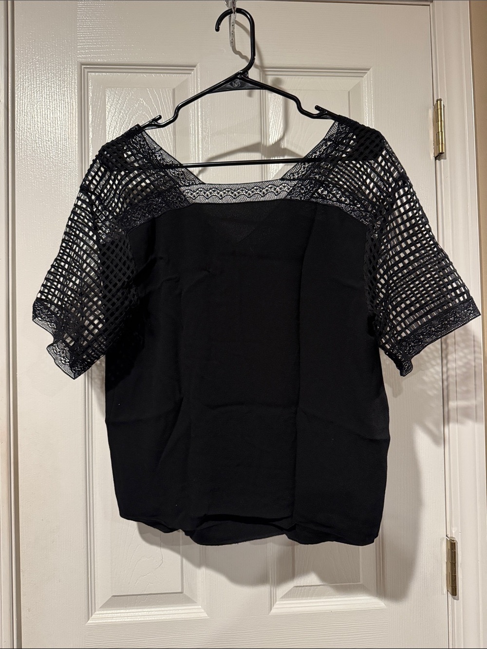 Sandro Paris open-weave/mesh short sleeve size 2